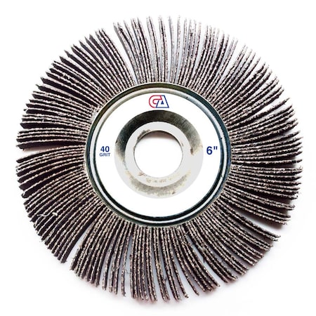 Continental Abrasives 6" x 1/2" x 1" Unmounted 40 Grit Aluminum Oxide Flap Wheel FW-612040